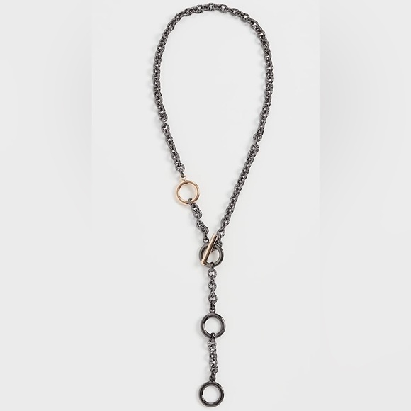 Gunmetal Lariat Necklace main image 0